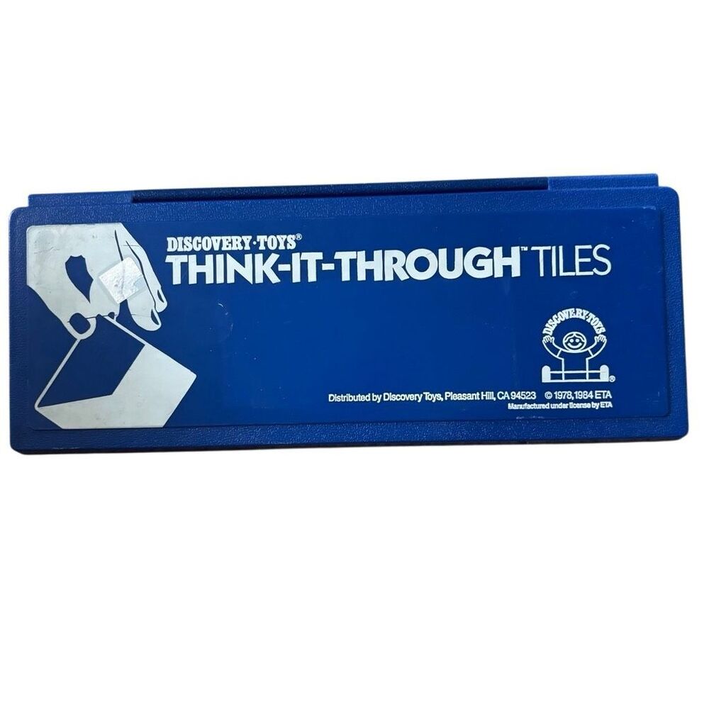 Discovery Toys Think-It-Through Tiles-4 Missing- 1989